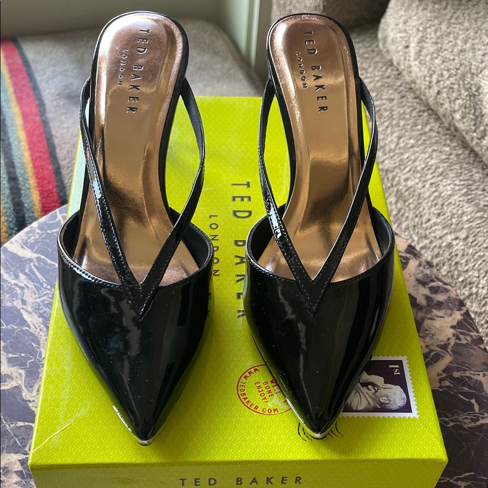 NWT Ted Baker Black Patent Heels